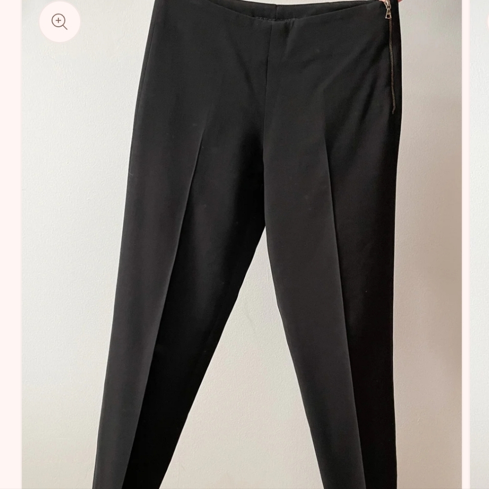 Judith & Charles Black Crop Tapered Dress Pant Casual Made In Canada Aritzia